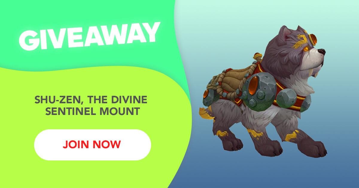 Free Giveaway Shu Zen The Divine Sentinel Mount - join for free and win instant giveaways upgrade fortnite roblox