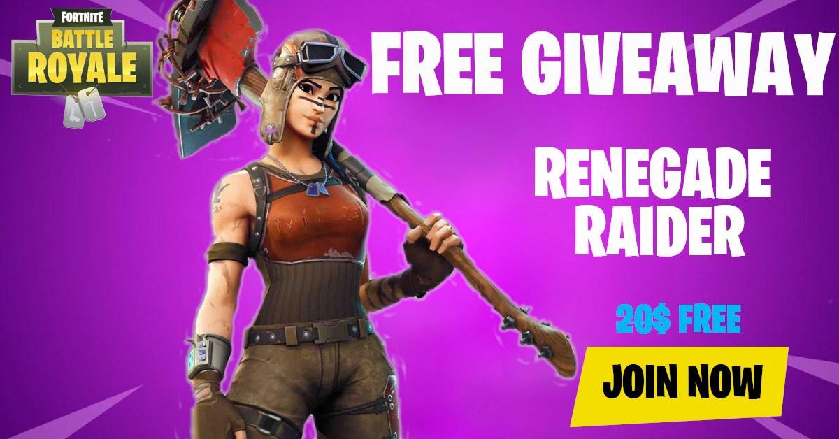 Free Giveaway Renegade Raider Skin - did roblox make this mask for me giveaway