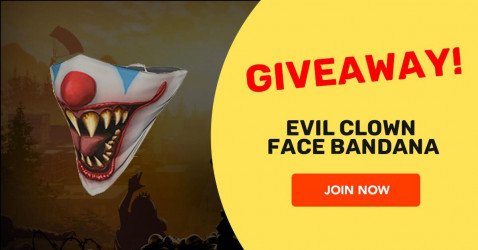 Evil Clown Face Bandana giveaway