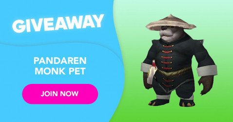 Pandaren Monk Pet giveaway