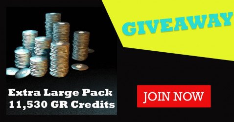 Extra Large Pack 11,530 GR Credits giveaway