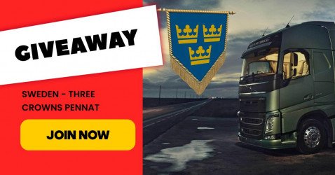 Sweden - Three Crowns Pennant giveaway